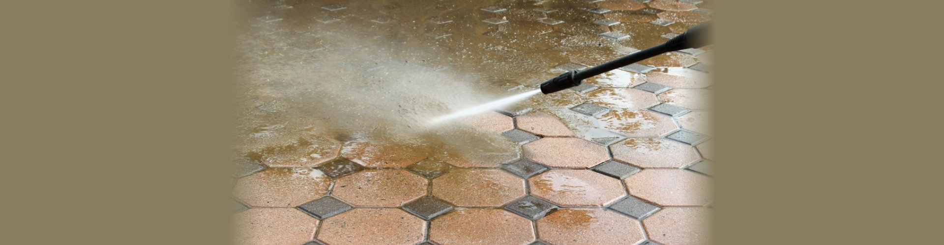 cleaning dirt using pressurized water