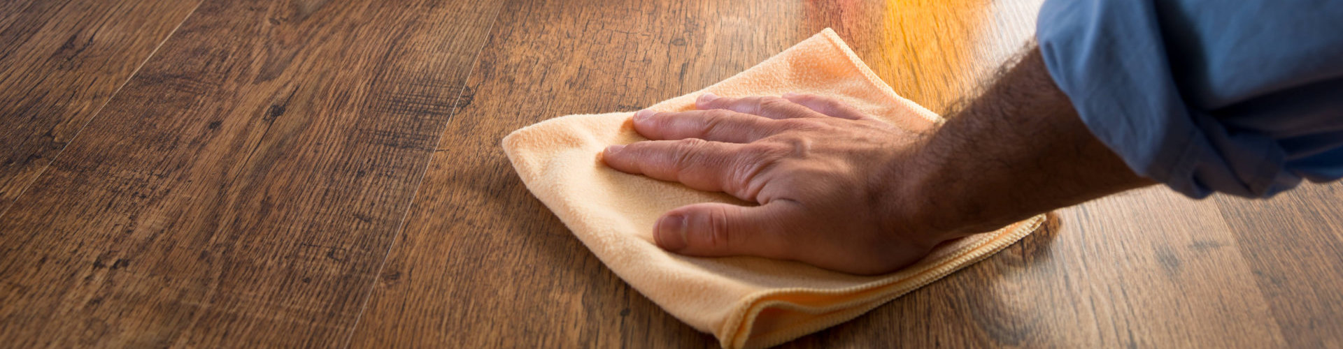 a person cleaning the floor